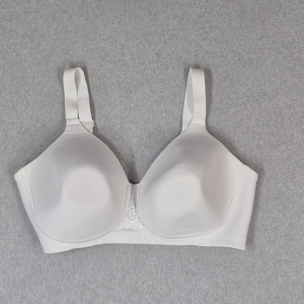 Vanity Fair Women Bra 40DD White Adjustable Strap Full Coverage Wireless